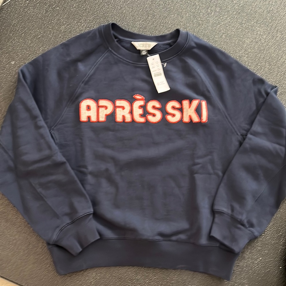 J.crew cropped  navy sweatshirt